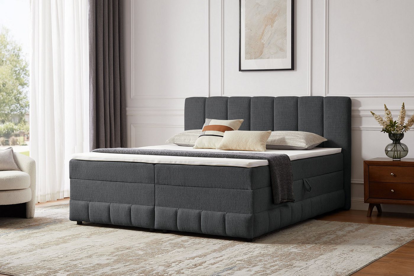 Home affaire Boxbett Likely inkl. Bettkasten, Liegefläche 180x200 cm, in Boxspring-Optik, inkl. Topper, erhältlich in verschiedenen Farben Home affaire Boxbett Likely inkl. Bettkasten, Liegefläche 180x200 cm, in Boxspring-Optik, inkl. Topper, erhältlich in verschiedenen Farben von Home affaire
