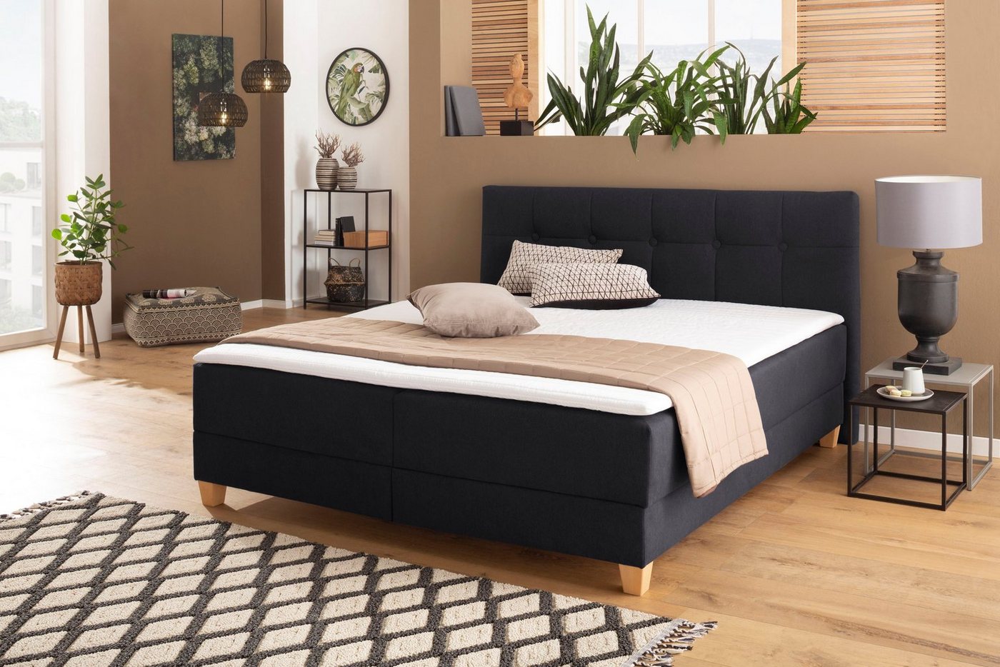 Home affaire Boxbett Lonrai, in H2,H3 & H4 und XXL - Überlänge 220cm wählbar, inkl. Topper Home affaire Boxbett Lonrai, in H2,H3 & H4 und XXL - Überlänge 220cm wählbar, inkl. Topper von Home affaire