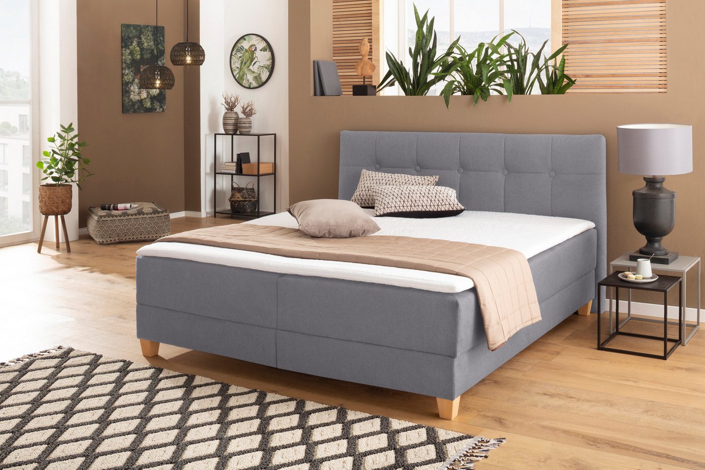 Home affaire Boxbett Lonrai, in H2,H3 & H4 und XXL - Überlänge 220cm wählbar, inkl. Topper Home affaire Boxbett Lonrai, in H2,H3 & H4 und XXL - Überlänge 220cm wählbar, inkl. Topper von Home affaire