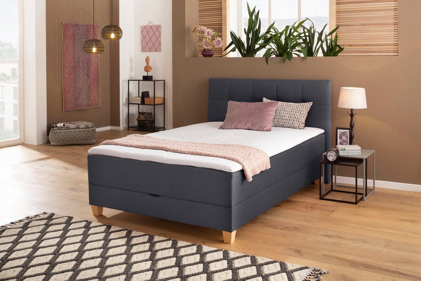 Home affaire Boxbett Lonrai, in H2,H3 & H4 und XXL - Überlänge 220cm wählbar, inkl. Topper Home affaire Boxbett Lonrai, in H2,H3 & H4 und XXL - Überlänge 220cm wählbar, inkl. Topper von Home affaire