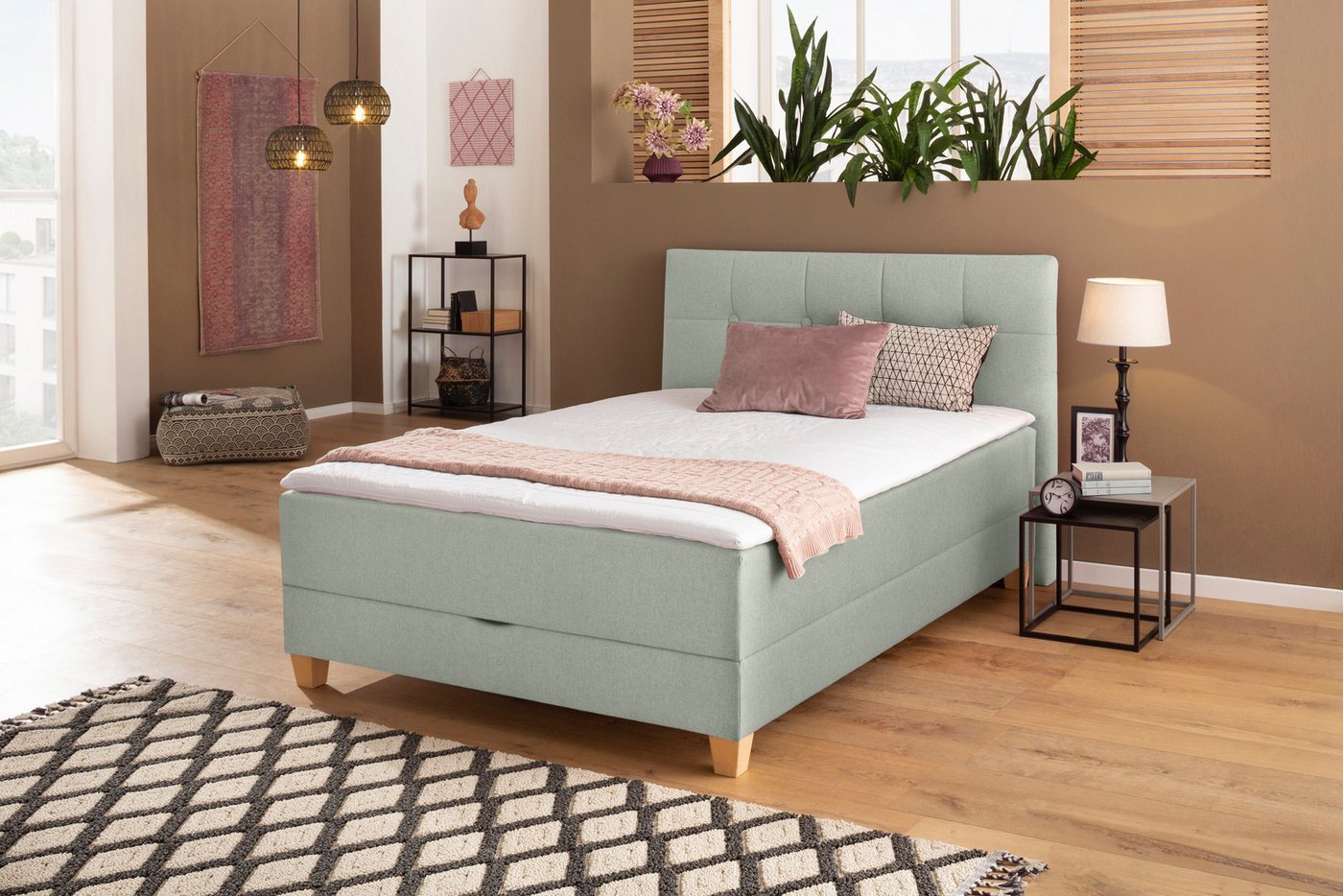 Home affaire Boxbett Lonrai, in H2,H3 & H4 und XXL - Überlänge 220cm wählbar, inkl. Topper Home affaire Boxbett Lonrai, in H2,H3 & H4 und XXL - Überlänge 220cm wählbar, inkl. Topper von Home affaire