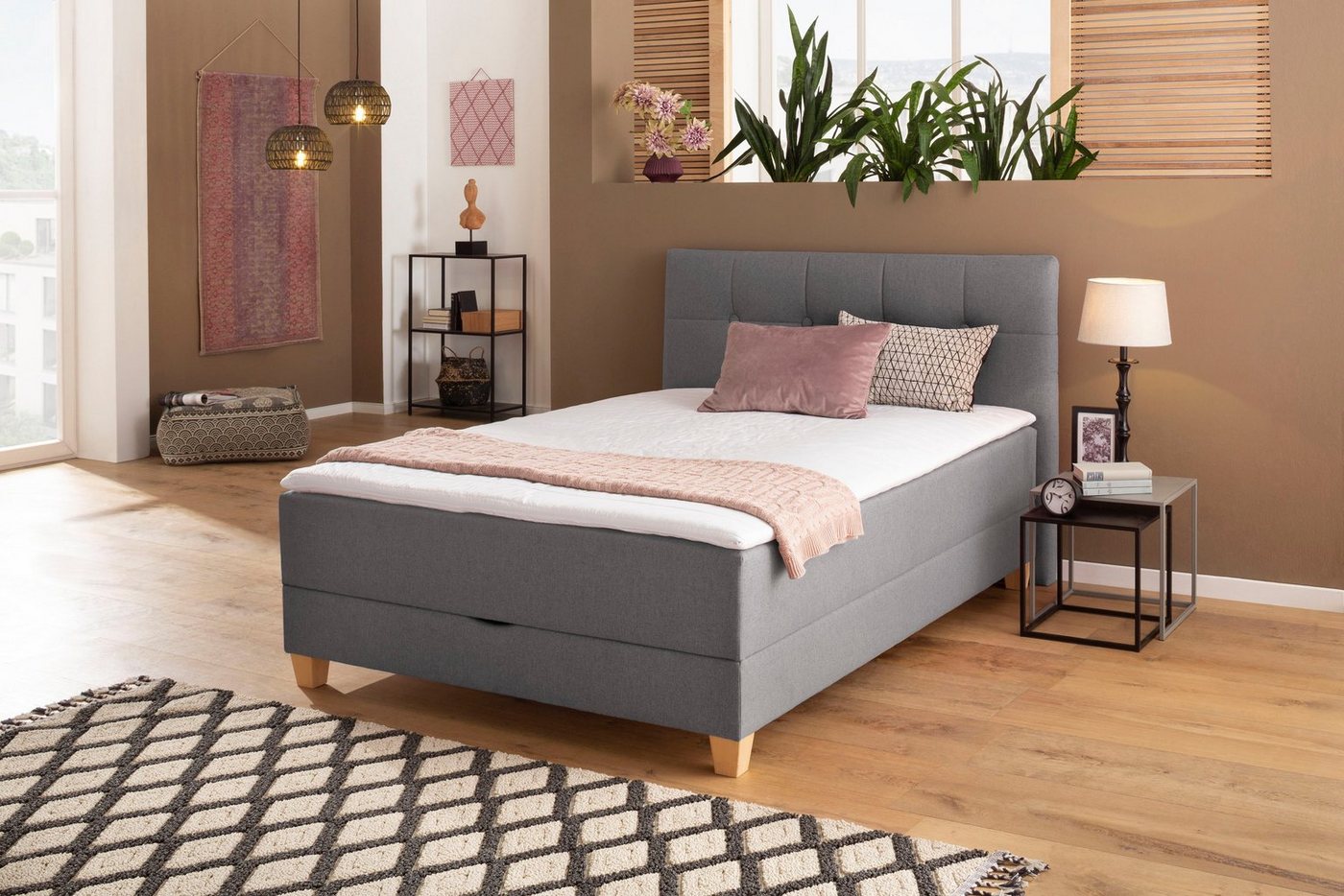 Home affaire Boxbett Lonrai, in H2,H3 & H4 und XXL - Überlänge 220cm wählbar, inkl. Topper Home affaire Boxbett Lonrai, in H2,H3 & H4 und XXL - Überlänge 220cm wählbar, inkl. Topper von Home affaire