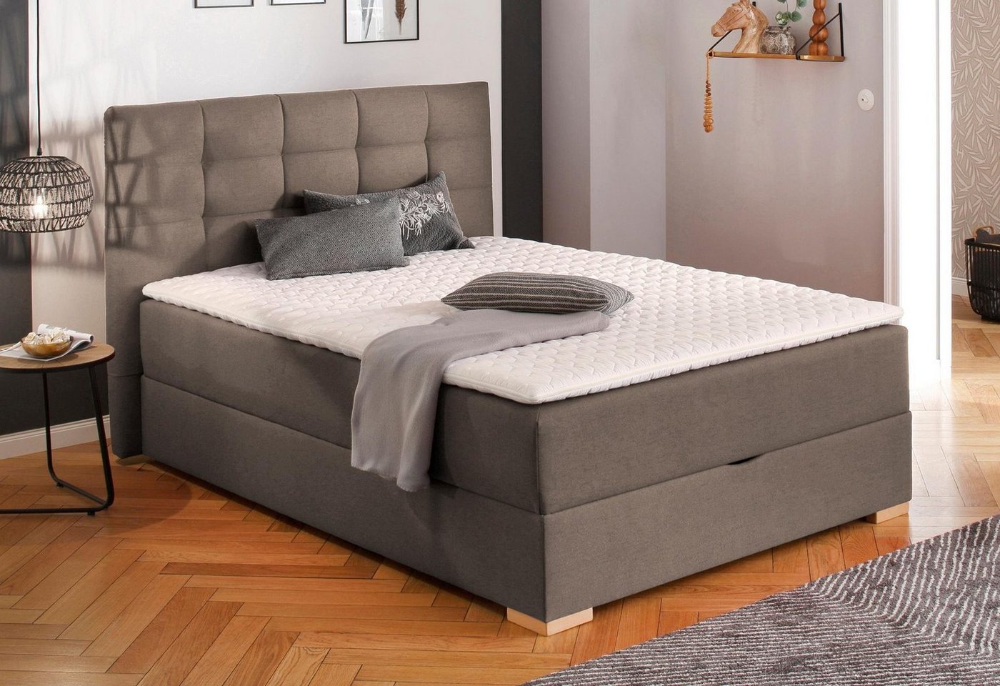 Home affaire Boxbett Olivet, in 4 Farben, 4 Breiten, 2 Matratzenarten, auch in Überlänge 220 cm von Home affaire