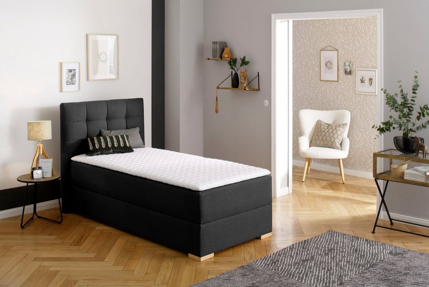 Home affaire Boxbett Olivet mit Bettkasten, in 4 Farben, 4 Breiten, 2 Matratzenarten, auch in Überlänge 220 cm von Home affaire