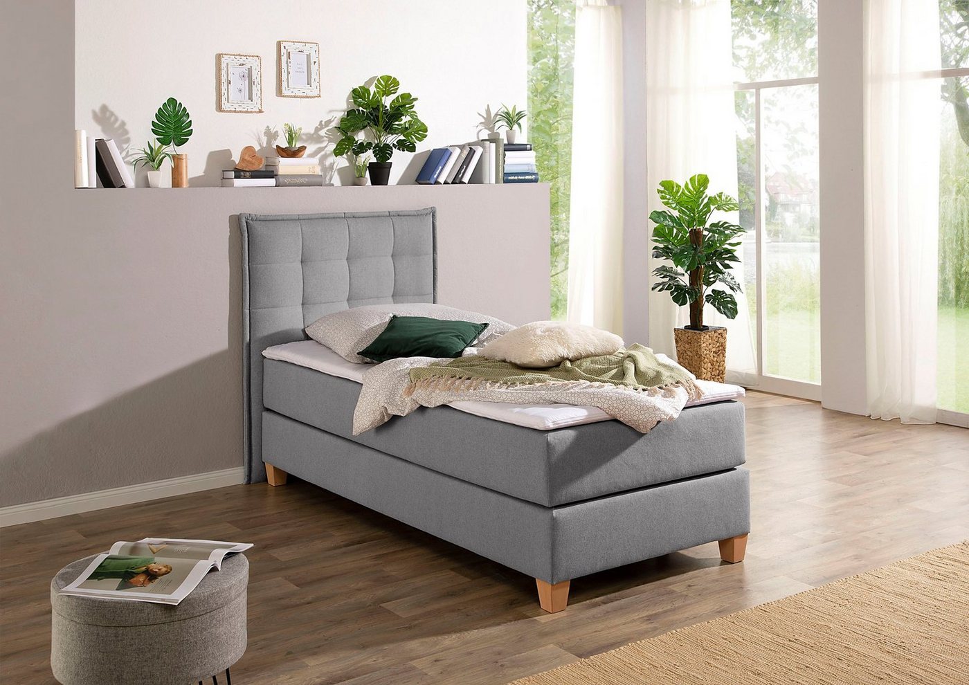 Home affaire Boxspringbett, inklusive Komfortschaum-Topper von Home affaire