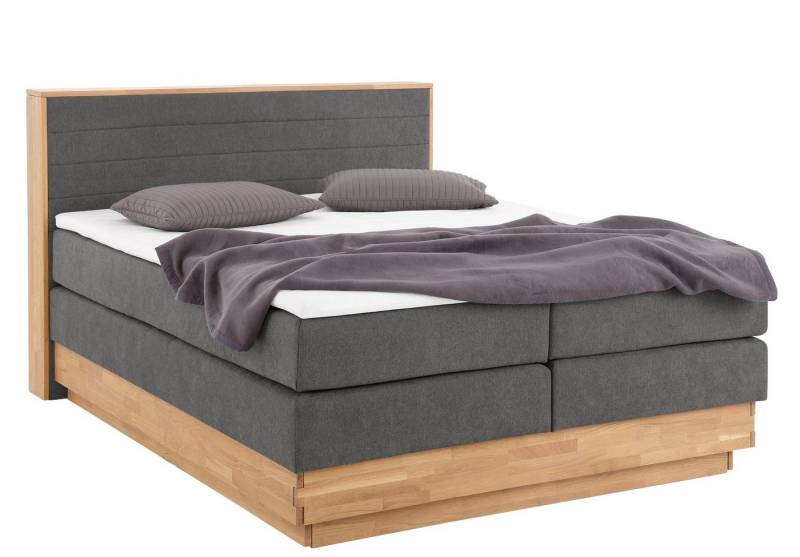 Home affaire Boxspringbett Cavan, Eiche, inkl. Bettkasten & Topper, verschiedene Härtegrade (auch H4) von Home affaire