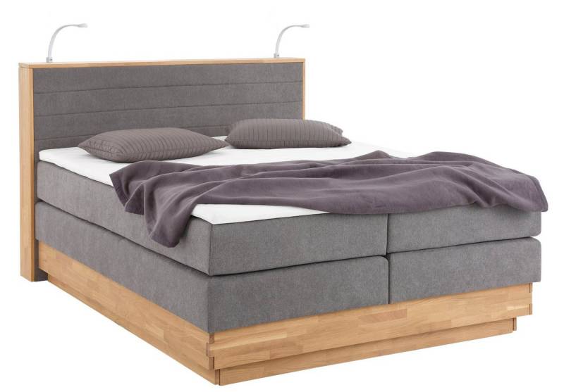 Home affaire Boxspringbett Cavan, Eiche, inkl. Bettkasten & Topper, verschiedene Härtegrade (auch H4) von Home affaire