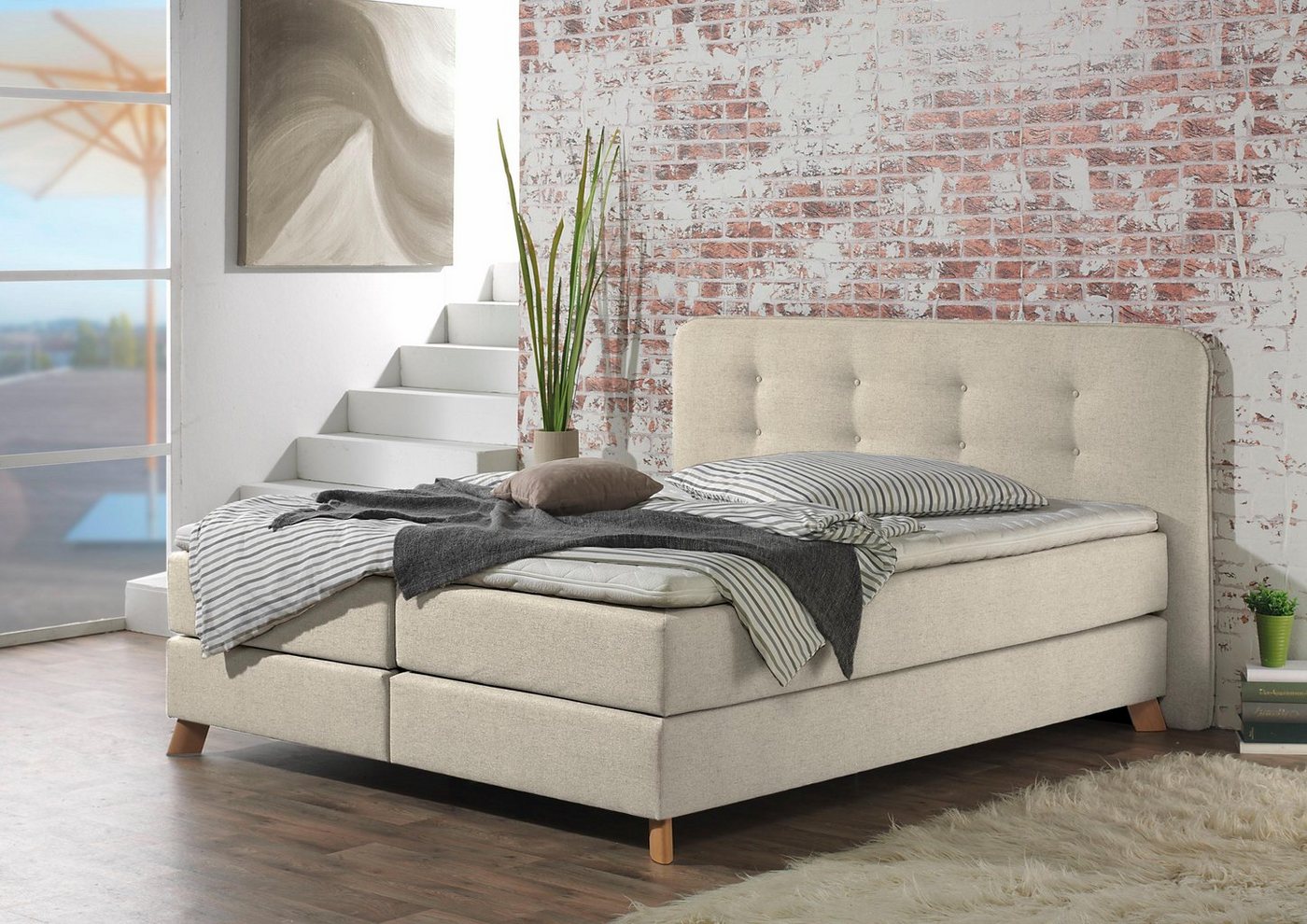 Home affaire Boxspringbett Cecina, in 5 Breiten, 3 Ausführungen, 2 Härtegrade, Knopfheftung, Topper Home affaire Boxspringbett Cecina, in 5 Breiten, 3 Ausführungen, 2 Härtegrade, Knopfheftung, Topper von Home affaire