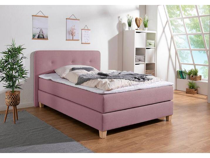 Home affaire Boxspringbett Fargo, inkl. Topper, in 3 Matratzenarten, in Samt- oder Strukturstoff, rosa, 7-Zonen-Tonnentaschen-Federkernmatratze , H3 Home affaire Boxspringbett Fargo, inkl. Topper, in 3 Matratzenarten, in Samt- oder Strukturstoff, rosa, 7-Zonen-Tonnentaschen-Federkernmatratze , H3 von Home-affaire