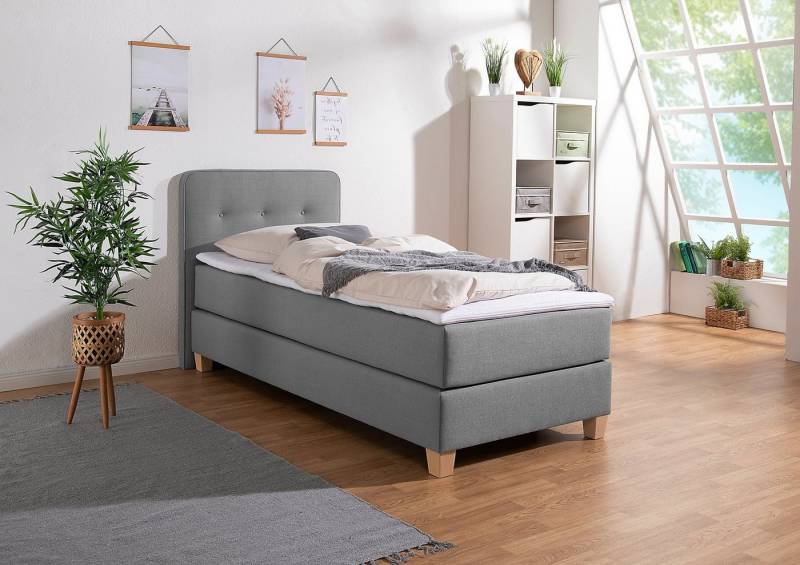 Home affaire Boxspringbett Fargo, inkl. Topper, in 3 Matratzenarten, viele Farben, in 6 Breiten von Home affaire