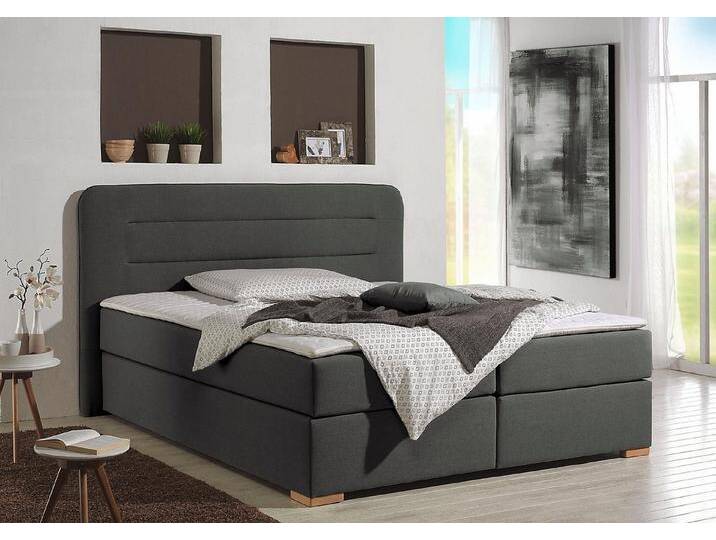 Home affaire Boxspringbett Manchester, 5 Breiten, 3 Ausführungen, 2 Härtegraden, Topper, Steppung, grau, 7-Zonen-Tonnentaschen-Federkernmatratze Home affaire Boxspringbett Manchester, 5 Breiten, 3 Ausführungen, 2 Härtegraden, Topper, Steppung, grau, 7-Zonen-Tonnentaschen-Federkernmatratze von Home-affaire