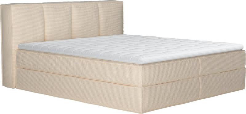 Home affaire Boxspringbett Milano, Boxbett inkl. Topper, 2 Matratzen, Härtegrade H2, H3 und H4 wählbar von Home affaire