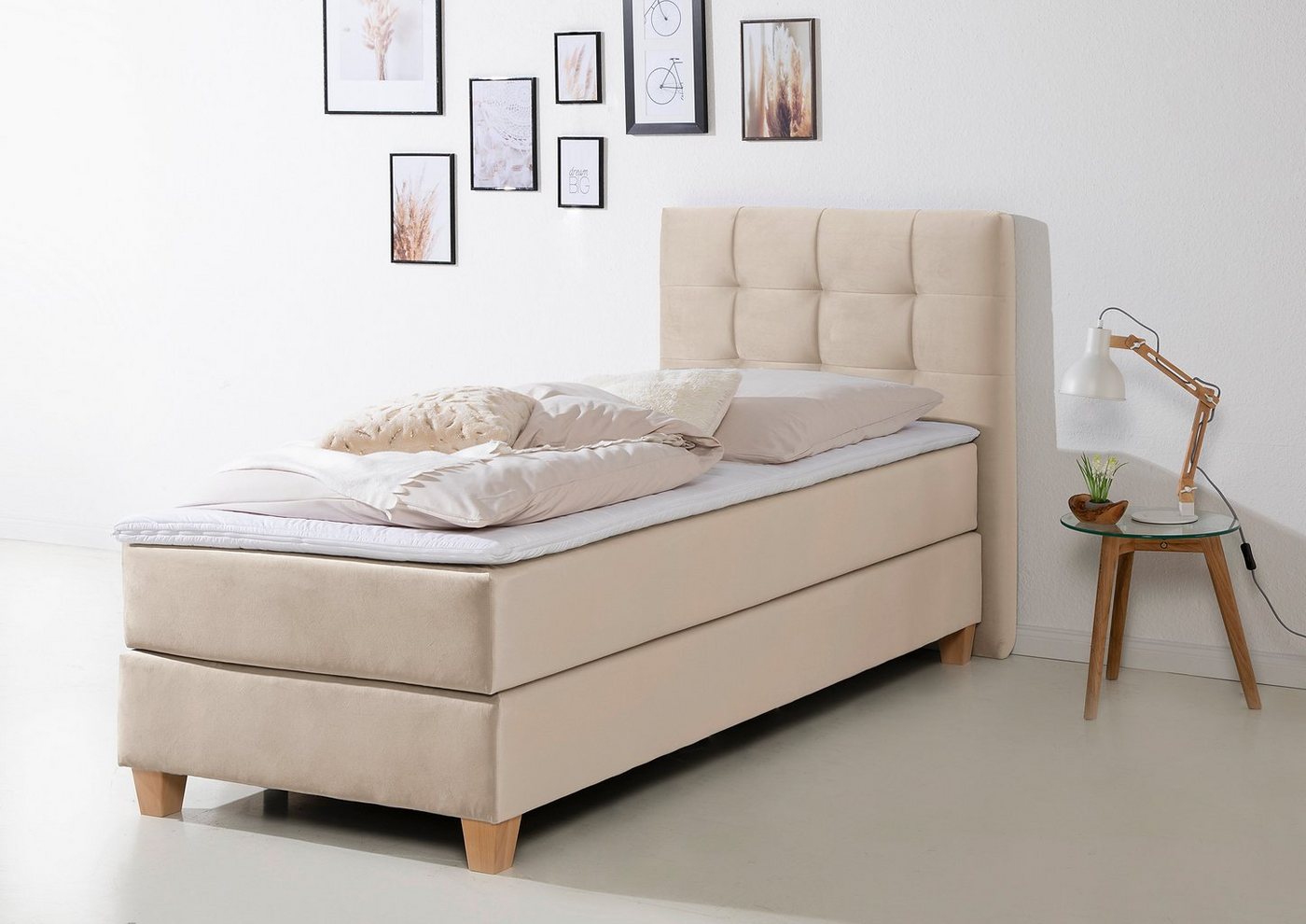 Home affaire Boxspringbett Moulay, inkl. Topper, in 3 Härtegraden, TFK auch in Härtegrad 4 von Home affaire