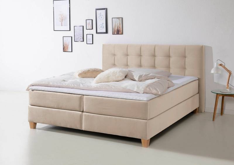 Home affaire Boxspringbett Moulay, inkl. Topper, in 3 Härtegraden, TFK auch in Härtegrad 4 von Home affaire
