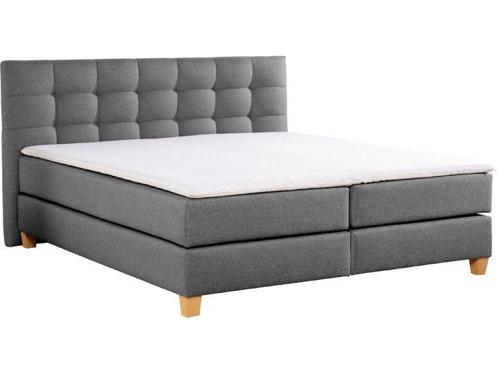 Home affaire Boxspringbett Moulay, inkl. Topper, in Überlänge 220 cm, 3 Härtegrade, auch in H4, grau, 7-Zonen-Tonnentaschen-Federkernmatratze Home affaire Boxspringbett Moulay, inkl. Topper, in Überlänge 220 cm, 3 Härtegrade, auch in H4, grau, 7-Zonen-Tonnentaschen-Federkernmatratze von Home-affaire