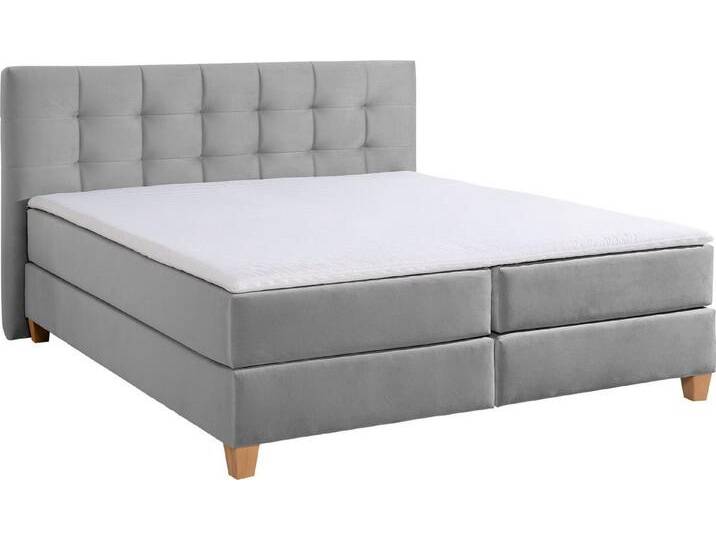 Home affaire Boxspringbett Moulay, inkl. Topper, in Überlänge 220 cm, 3 Härtegrade, auch in H4, grau, 7-Zonen-Tonnentaschen-Federkernmatratze Home affaire Boxspringbett Moulay, inkl. Topper, in Überlänge 220 cm, 3 Härtegrade, auch in H4, grau, 7-Zonen-Tonnentaschen-Federkernmatratze von Home-affaire