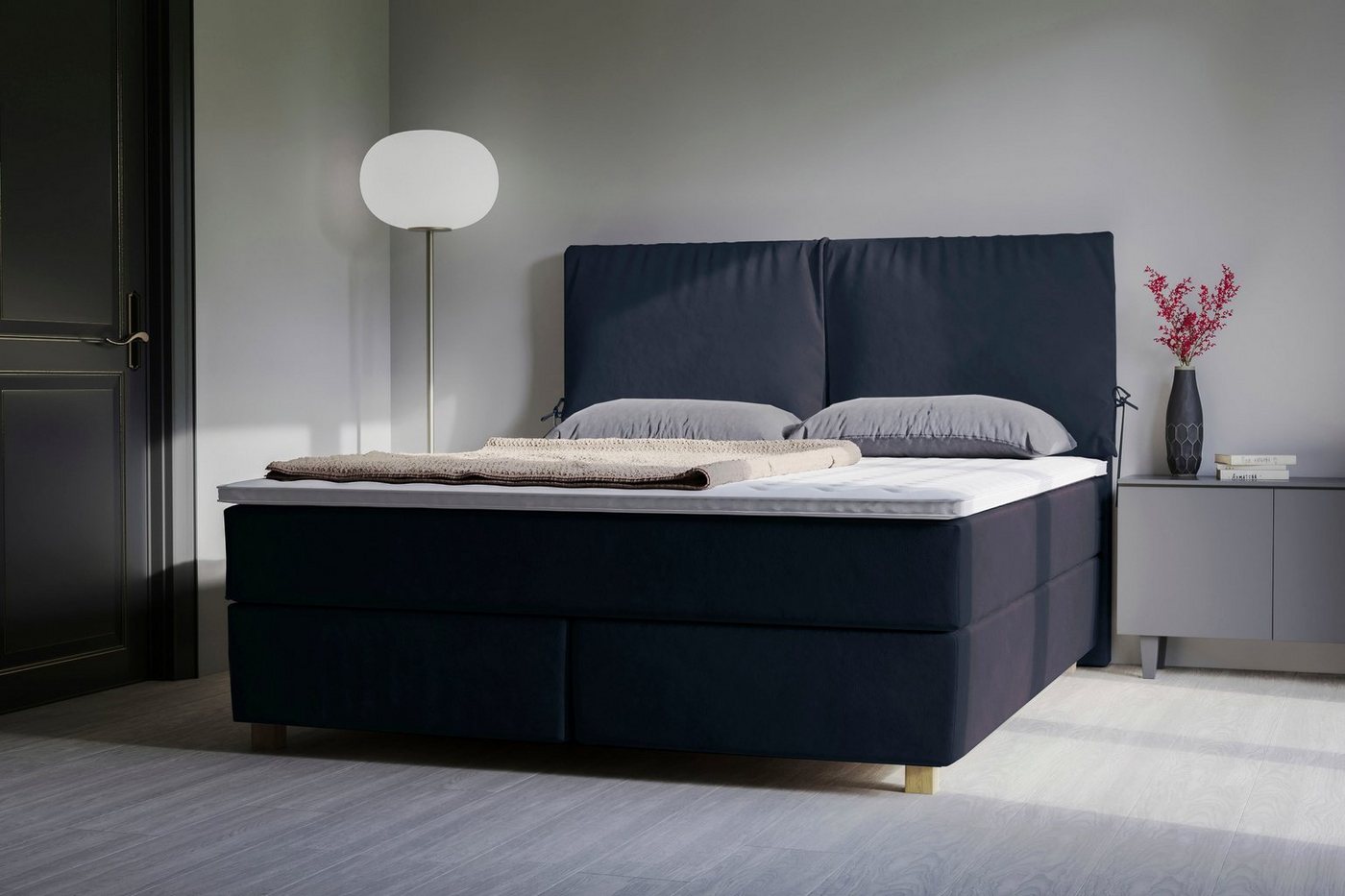 Home affaire Boxspringbett Nele, inkl. Topper im schlichtem Design von Home affaire