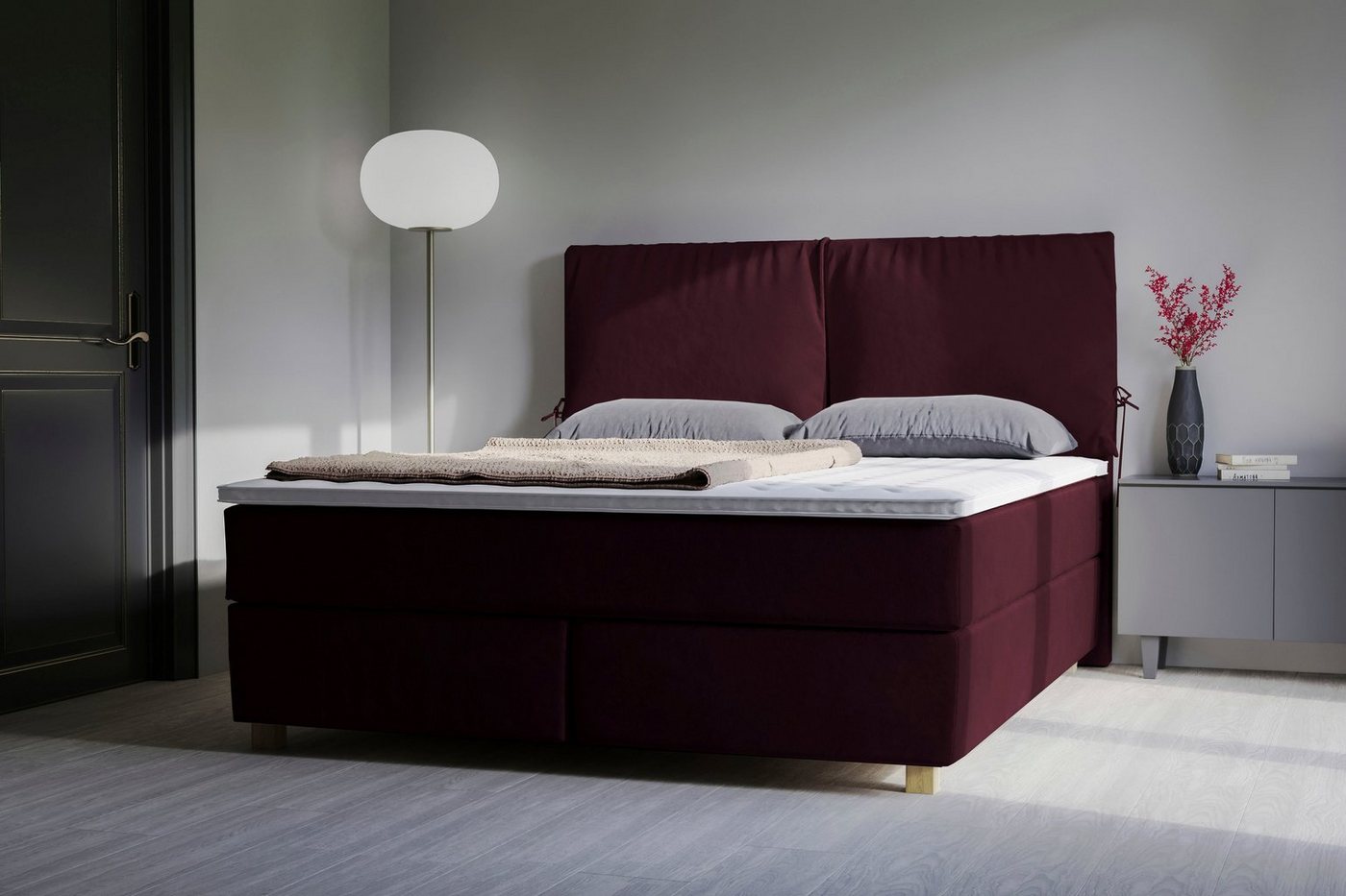 Home affaire Boxspringbett Nele, inkl. Topper im schlichtem Design von Home affaire