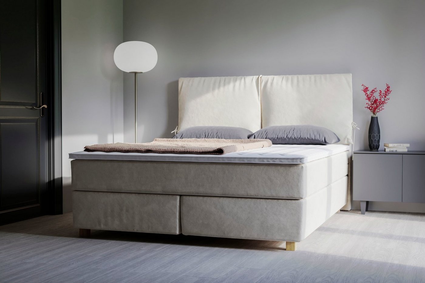 Home affaire Boxspringbett Nele, inkl. Topper im schlichtem Design von Home affaire