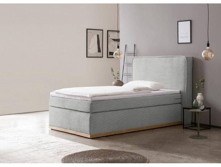 Home affaire Boxspringbett SHERWOOD Cord Hotelbett, Polsterbett Premiumbett Boxbett (Bestseller Otto´s Choice Luxusbett in 4 Breiten), Hochwertiger Cord,weiche Velours-Struktur, mit premium Topper von Home-affaire