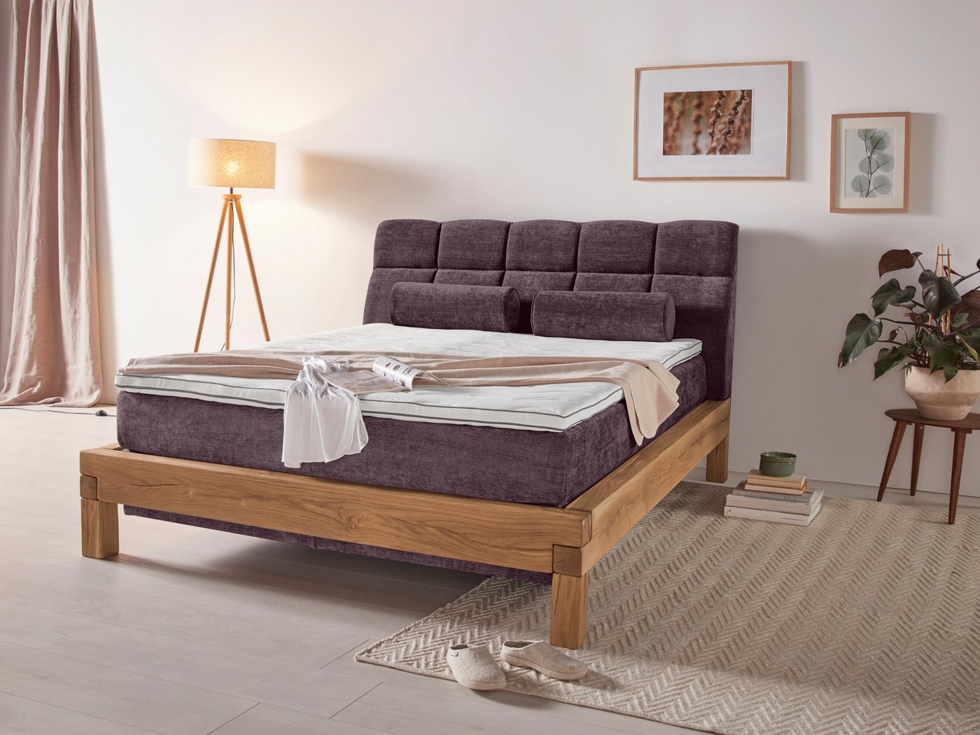 Home affaire Boxspringbett Villads, Liegefläche: 160/200 cm aus Balkeneiche, Inside-Boxspring-Unterbau Home affaire Boxspringbett Villads, Liegefläche: 160/200 cm aus Balkeneiche, Inside-Boxspring-Unterbau von Home affaire