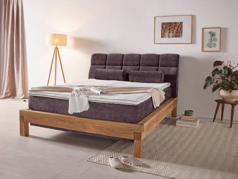 Home affaire Boxspringbett Villads, Liegefläche: 160/200 cm aus Balkeneiche, Inside-Boxspring-Unterbau von Home affaire
