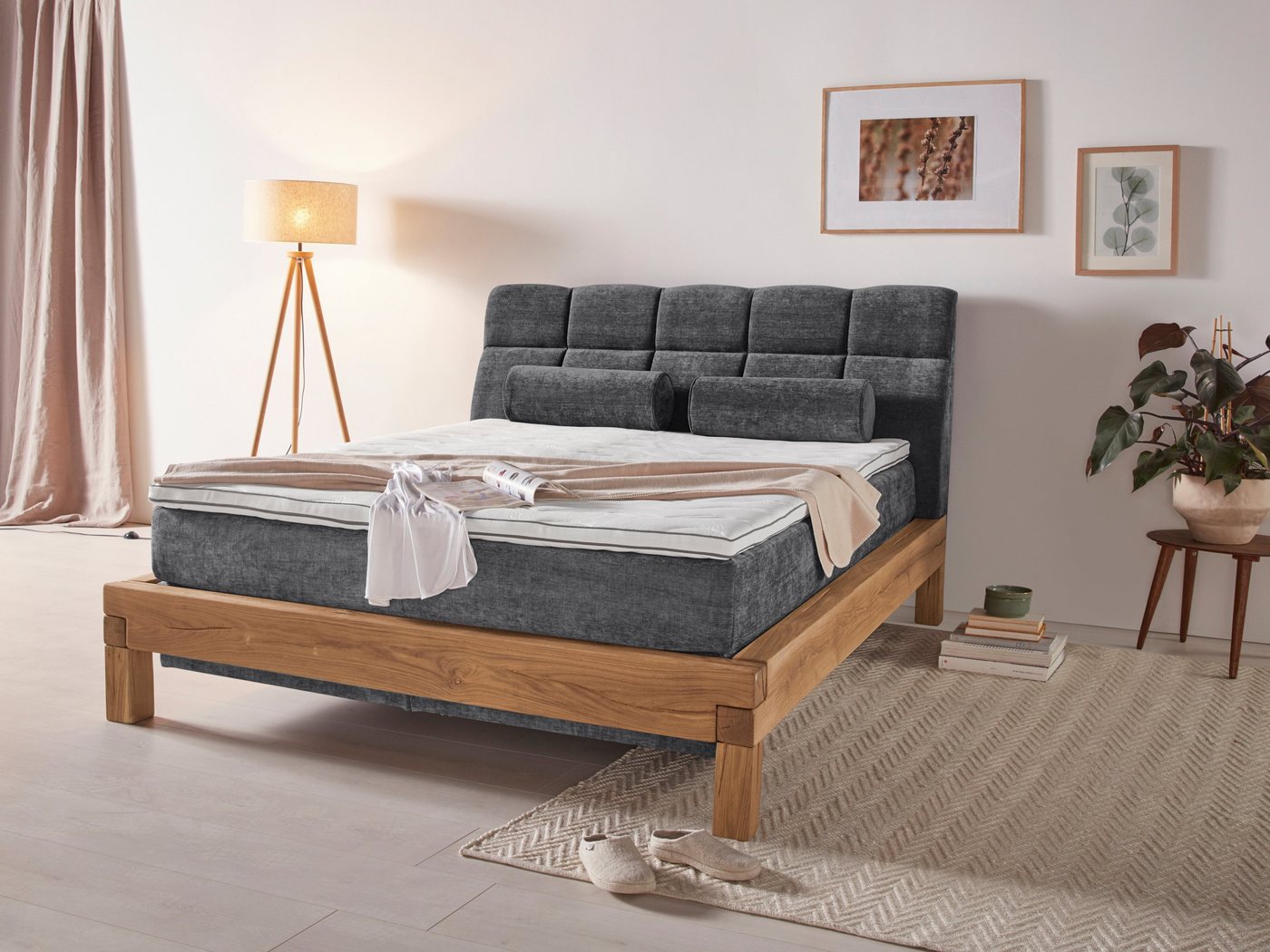 Home affaire Boxspringbett Villads, Liegefläche: 160/200 cm aus Balkeneiche, Inside-Boxspring-Unterbau Home affaire Boxspringbett Villads, Liegefläche: 160/200 cm aus Balkeneiche, Inside-Boxspring-Unterbau von Home affaire