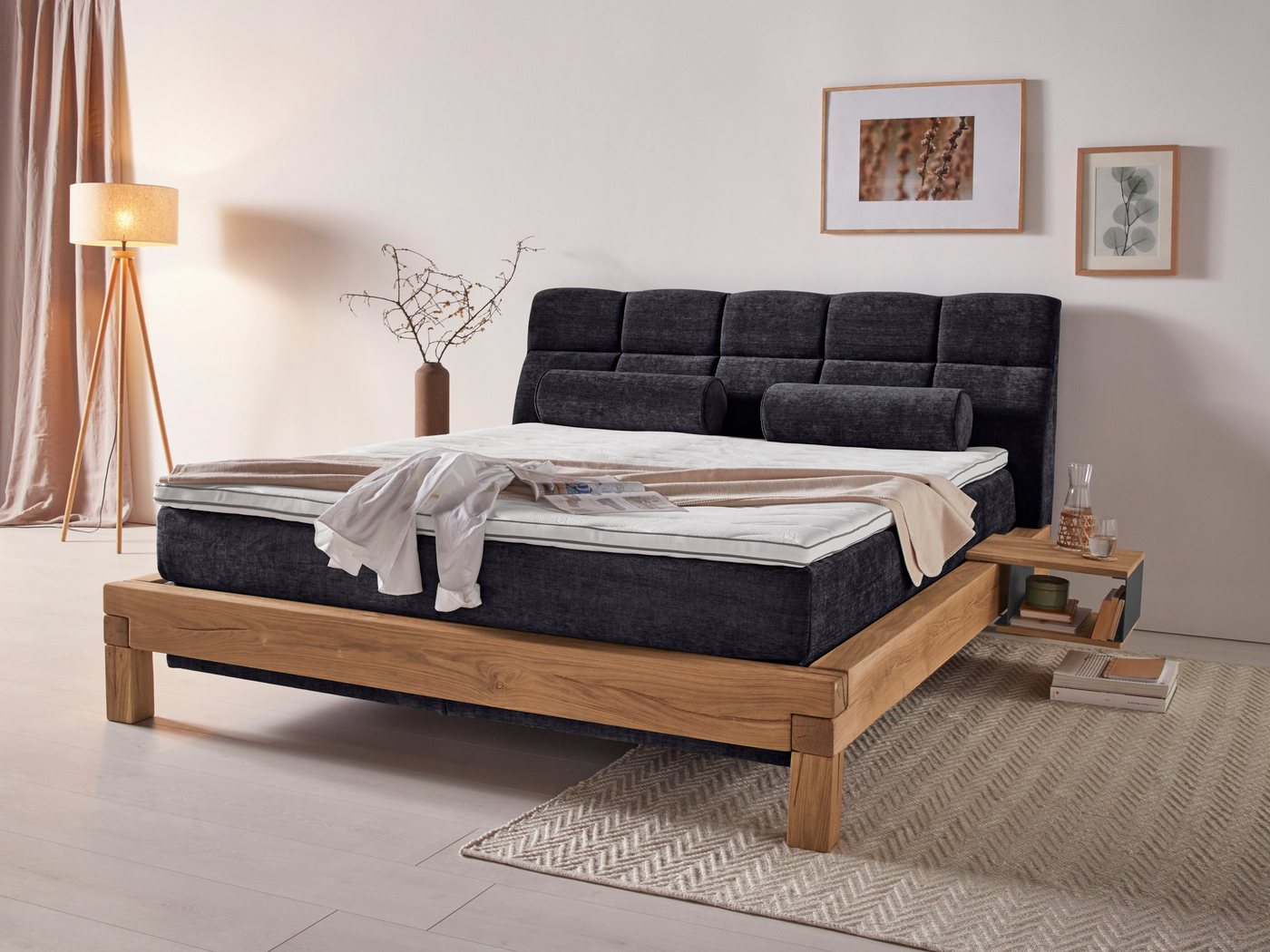 Home affaire Boxspringbett Villads, Liegefläche: 180/200 cm, Inside-Boxspring-Unterbau, recycelte Stoffe von Home affaire