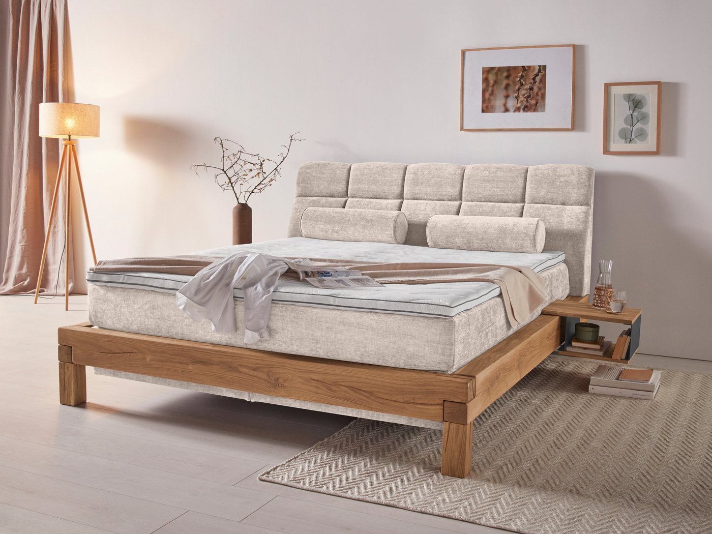 Home affaire Boxspringbett Villads, Liegefläche: 180/200 cm, Inside-Boxspring-Unterbau, recycelte Stoffe von Home affaire