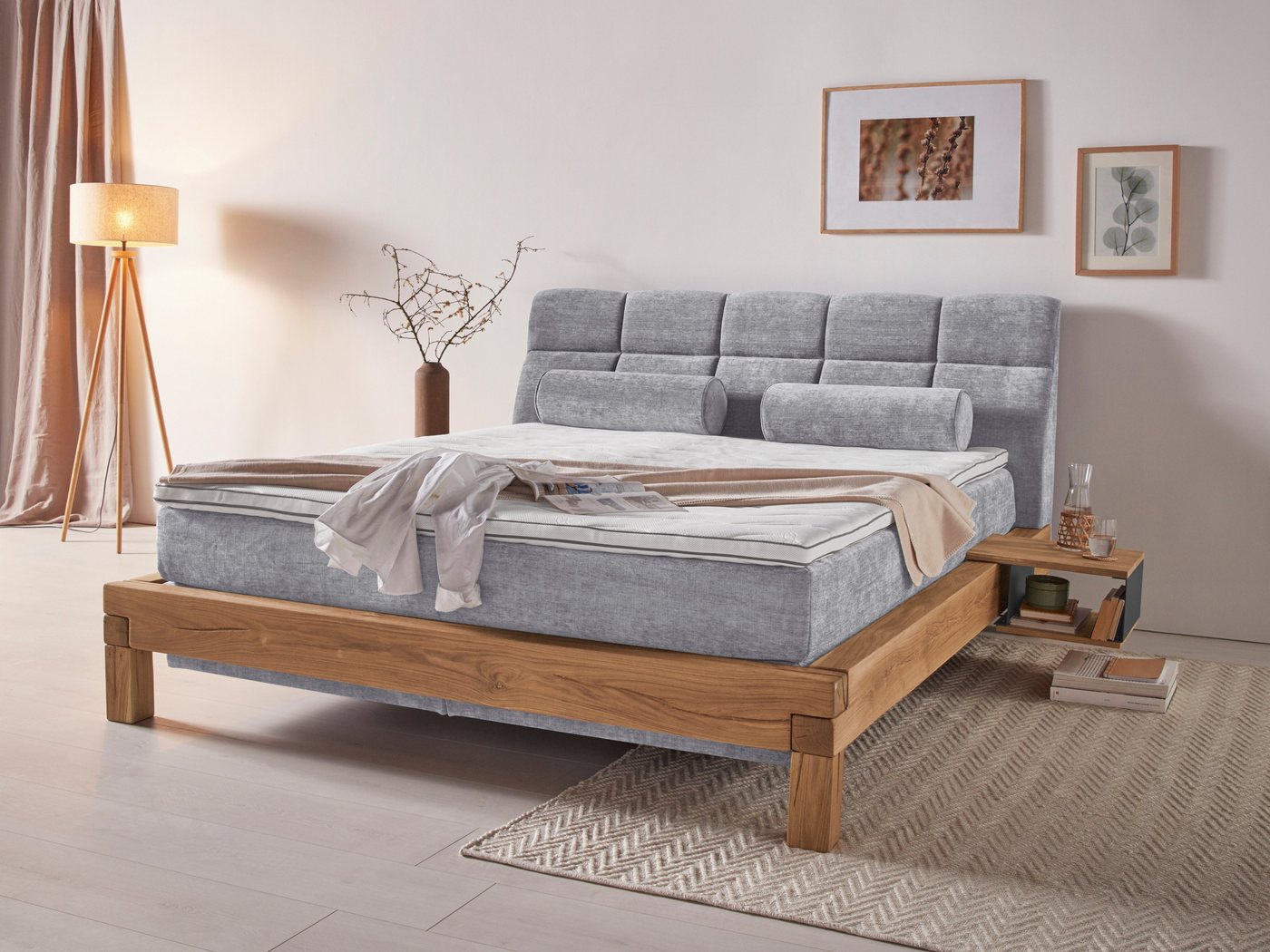 Home affaire Boxspringbett Villads, Liegefläche: 180/200 cm, Inside-Boxspring-Unterbau, recycelte Stoffe von Home affaire