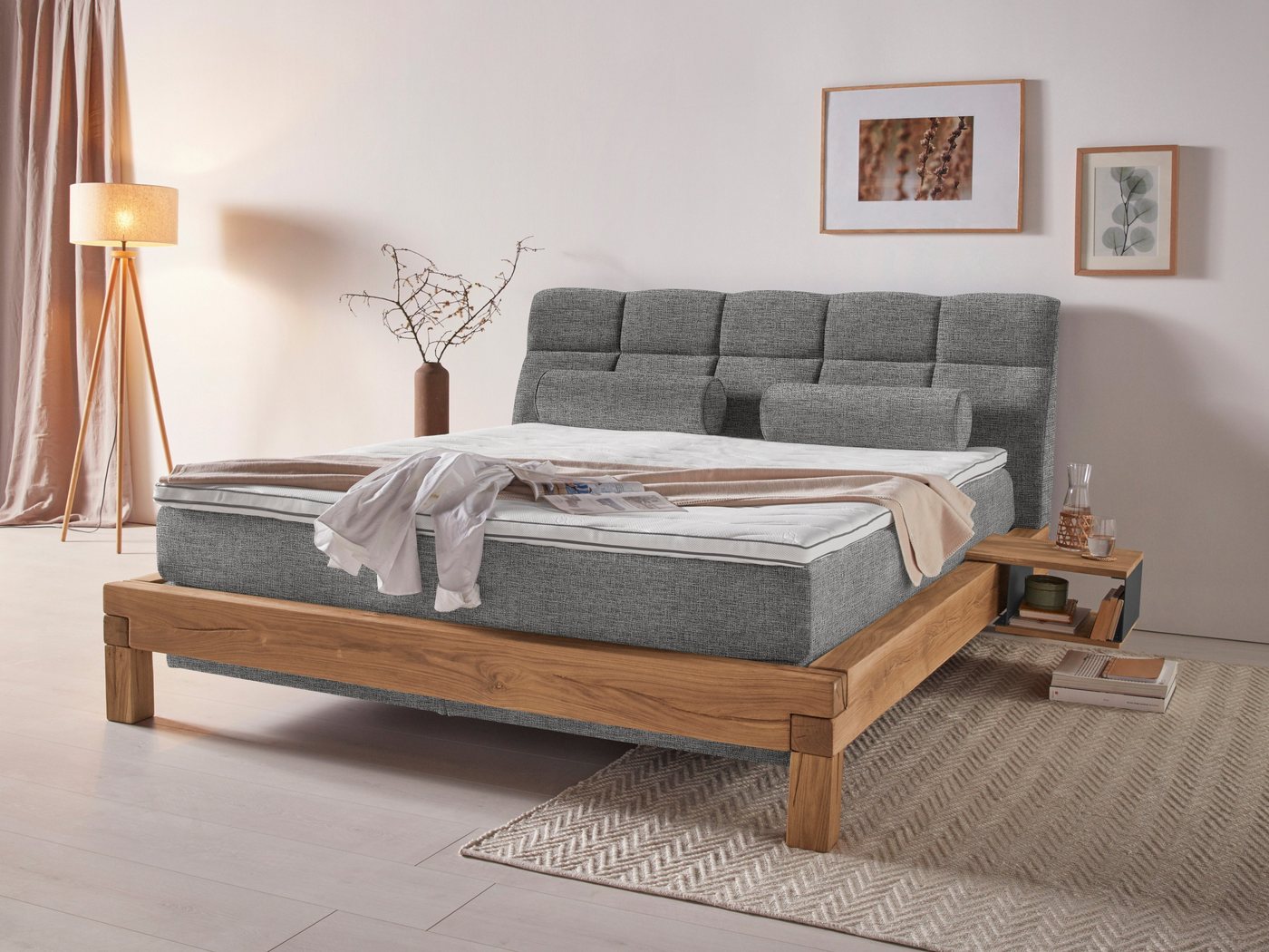 Home affaire Boxspringbett Villads, Liegefläche: 180/200 cm, Inside-Boxspring-Unterbau, recycelte Stoffe von Home affaire