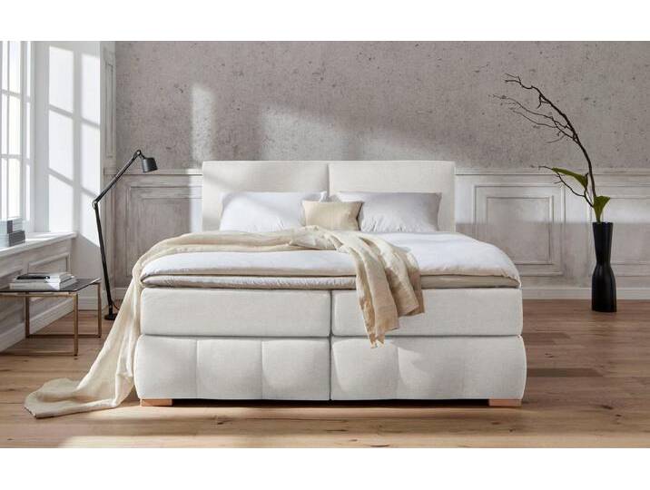 Home affaire Boxspringbett Wehma, inkl. Topper in 3 verschiedenen Matratzen, auch in Samtstoff, beige, 7-Zonen-Tonnentaschen-Federkernmatratze Home affaire Boxspringbett Wehma, inkl. Topper in 3 verschiedenen Matratzen, auch in Samtstoff, beige, 7-Zonen-Tonnentaschen-Federkernmatratze von Home-affaire