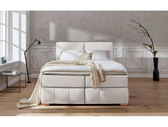 Home affaire Boxspringbett Wehma, inkl. Topper in 3 verschiedenen Matratzen, auch in Samtstoff, beige, 7-Zonen-Tonnentaschen-Federkernmatratze Home affaire Boxspringbett Wehma, inkl. Topper in 3 verschiedenen Matratzen, auch in Samtstoff, beige, 7-Zonen-Tonnentaschen-Federkernmatratze von Home-affaire