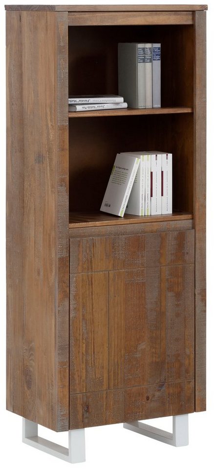 Home affaire Bücherregal Lagos, aus schönem massivem Kiefernholz, grifflos, Breite 55 cm von Home affaire