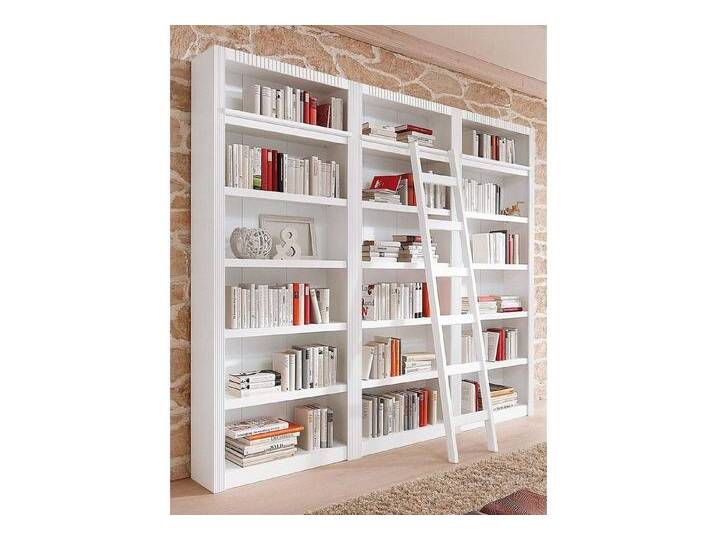 Home affaire Bücherwand Bergen, aus schönem massivem Kiefernholz, 3 tlg., weiß, weiß von Home-affaire