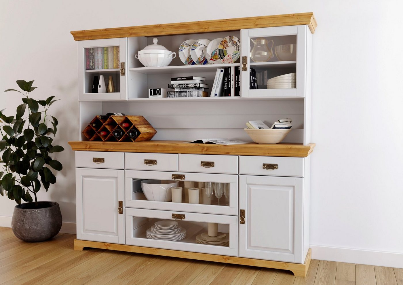 Home affaire Buffet Ruegen zertifiziertes Massivholz, im Landhausstil von Home affaire