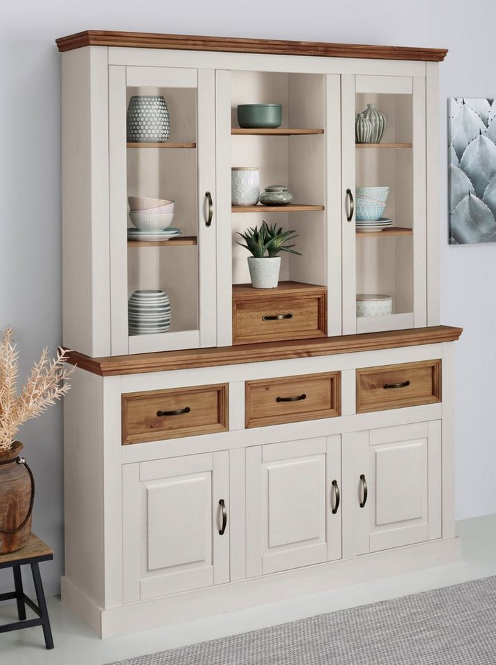 Home affaire Buffet Selma aus massivem Kiefernholz, mit Griffen aus antikisiertem Metall Home affaire Buffet Selma aus massivem Kiefernholz, mit Griffen aus antikisiertem Metall von Home affaire