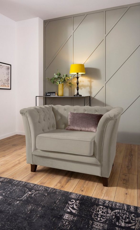 Home affaire Chesterfield-Sessel Dover, passend zur Dover"-Serie mit Knopfheftung und losem Sitzkissen" von Home affaire