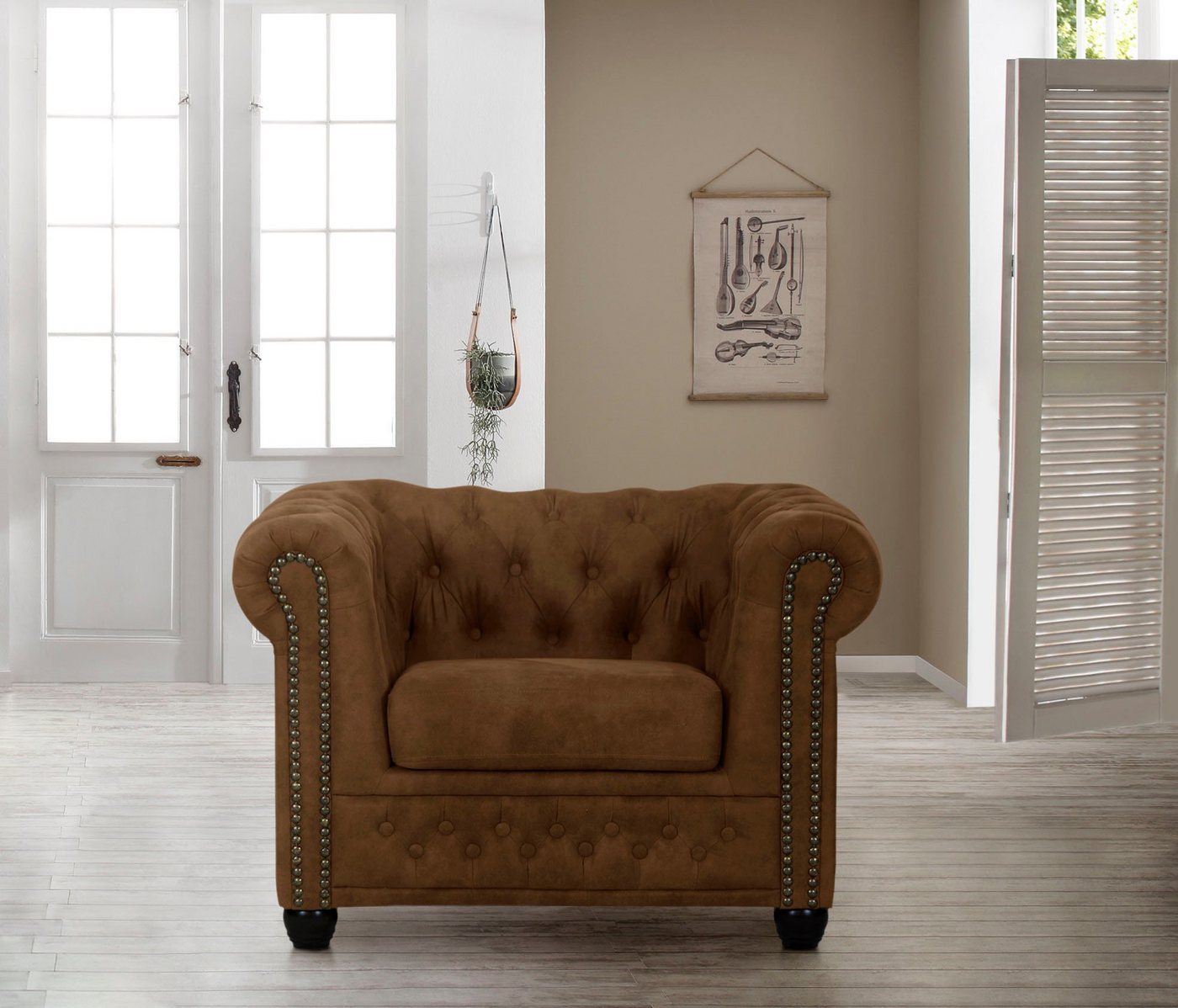 Home affaire Chesterfield-Sessel Rysum, passend zur Serie Rysum" B/T/H: 94/86/72 cm" von Home affaire