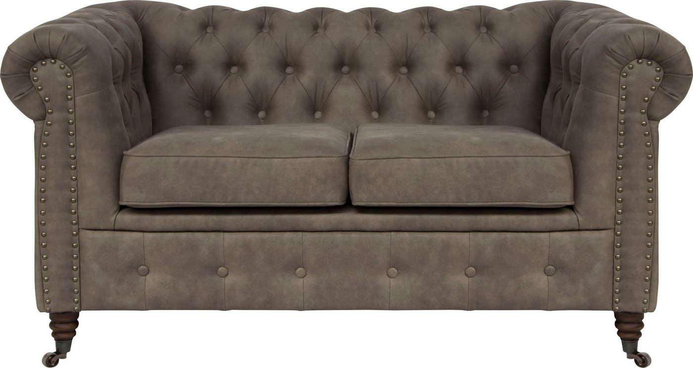 Home affaire Chesterfield-Sofa Aarburg, aufwändige Knopfheftung und Ziernägel im Chesterfield-Design von Home affaire