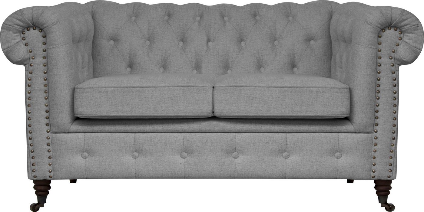 Home affaire Chesterfield-Sofa Aarburg, aufwändige Knopfheftung und Ziernägel im Chesterfield-Design von Home affaire