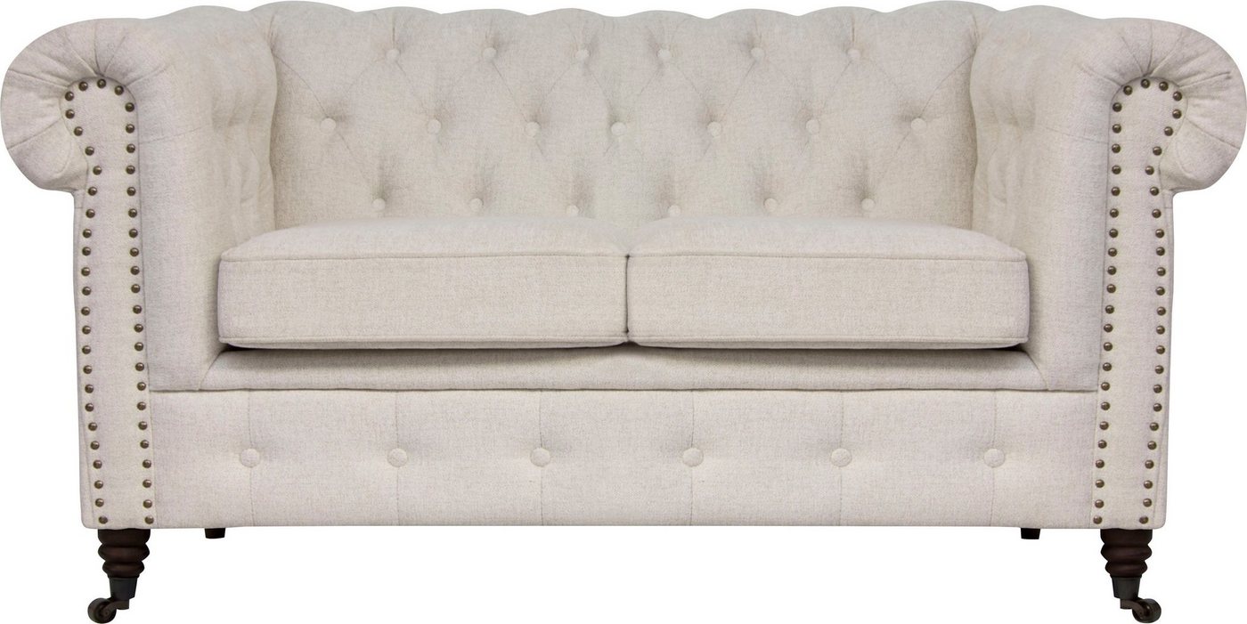 Home affaire Chesterfield-Sofa Aarburg, aufwändige Knopfheftung und Ziernägel im Chesterfield-Design von Home affaire