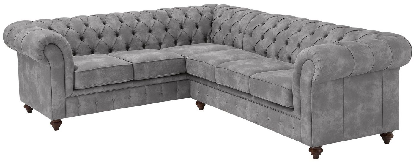 Home affaire Chesterfield-Sofa Chesterfield Ecksofa, auch in Leder, hochwertige Knopfheftung, langer Schenkel links oder rechts wählbar von Home affaire