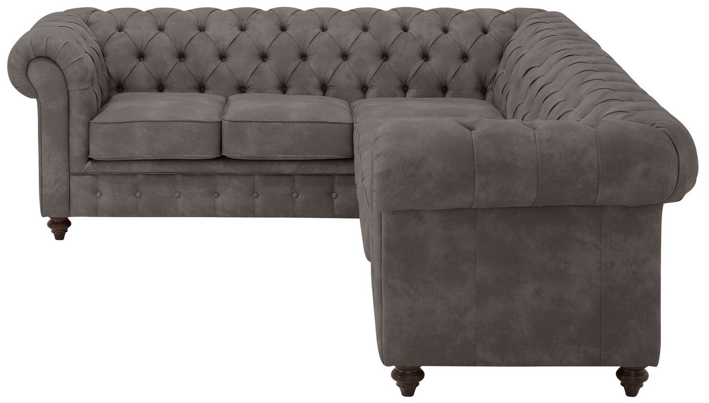 Home affaire Chesterfield-Sofa Chesterfield Ecksofa, auch in Leder, hochwertige Knopfheftung, langer Schenkel links oder rechts wählbar von Home affaire