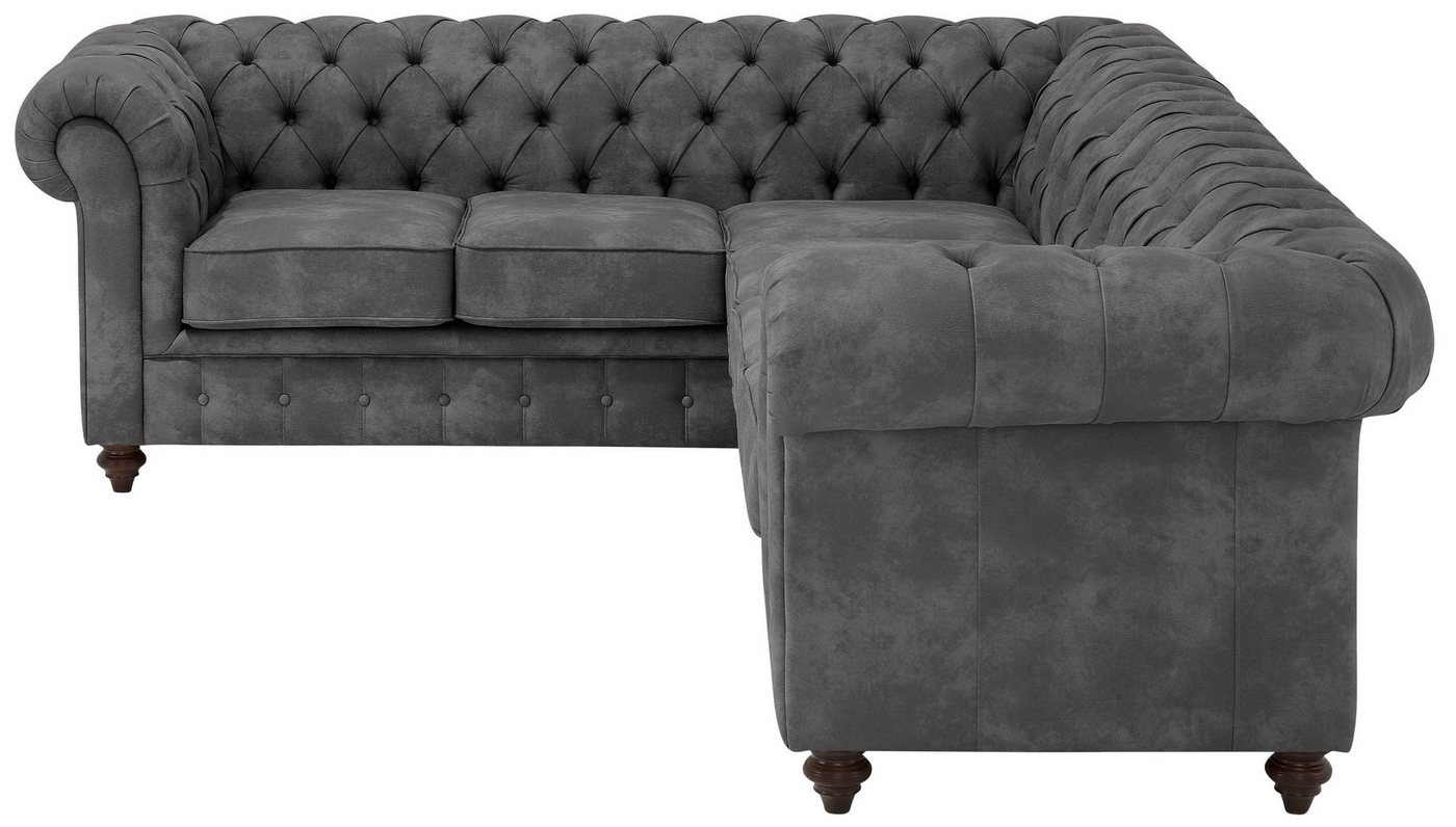 Home affaire Chesterfield-Sofa Chesterfield Ecksofa, auch in Leder L-Form, hochwertige Knopfheftung, langer Schenkel links oder rechts wählbar von Home affaire