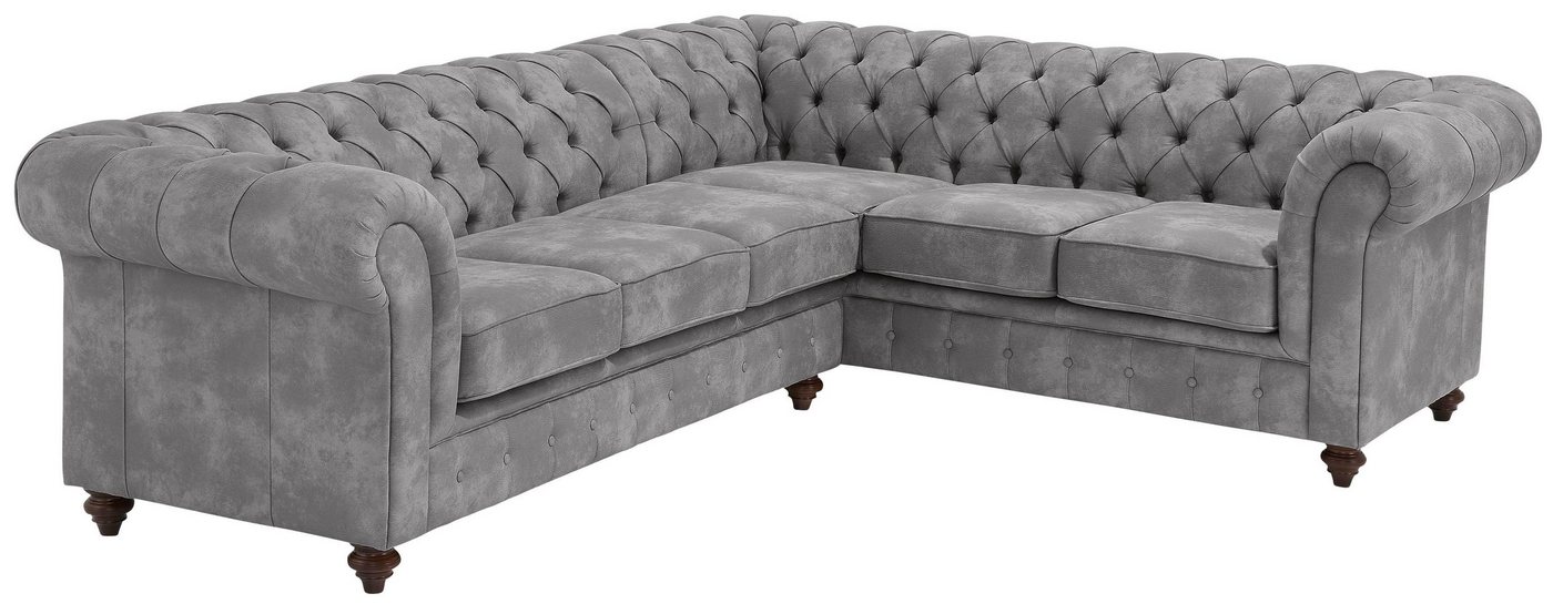 Home affaire Chesterfield-Sofa Chesterfield Ecksofa, auch in Leder, hochwertige Knopfheftung, langer Schenkel links oder rechts wählbar von Home affaire