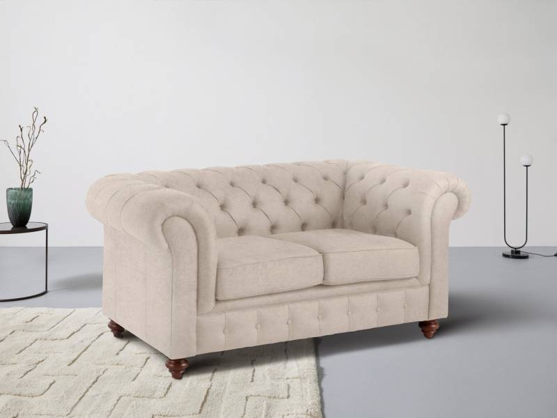 Home affaire Chesterfield-Sofa Chesterfield 2-Sitzer B/T/H: 150/89/74 cm, mit hochwertiger Knopfheftung, auch in Leder von Home affaire