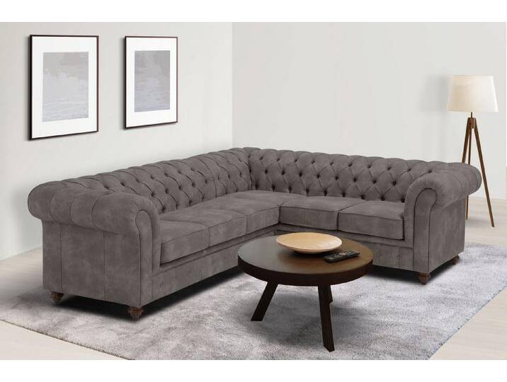 Home affaire Chesterfield-Sofa Chesterfield Ecksofa, auch in Leder L-Form, hochwertige Knopfheftung, langer Schenkel links oder rechts wählbar von Home-affaire