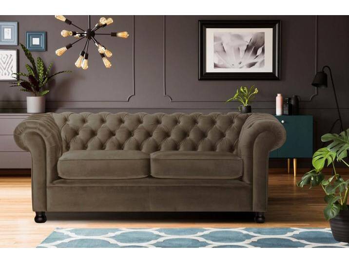 Home affaire Chesterfield-Sofa Chesterfield Home 3-Sitzer B/T/H: 192/87/75 cn, mit edler Knopfheftung und typischen Armlehnen, braun Home affaire Chesterfield-Sofa Chesterfield Home 3-Sitzer B/T/H: 192/87/75 cn, mit edler Knopfheftung und typischen Armlehnen, braun von Home-affaire