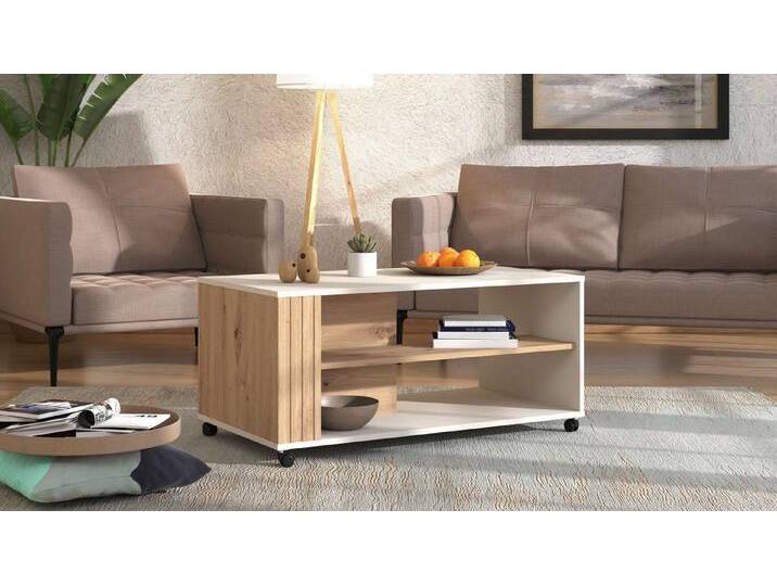 Home affaire Couchtisch Belfort Kaffetisch 100 cm, Stilvolles und zeitloses Design, mit rollen, mit zwei Ablageböden, in trendigen Farbkombination Home affaire Couchtisch Belfort Kaffetisch 100 cm, Stilvolles und zeitloses Design, mit rollen, mit zwei Ablageböden, in trendigen Farbkombination von Home-affaire